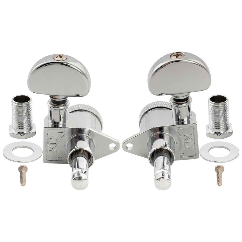 Musiclily Pro R18K L3R3 Locking Gear for Chrome Tuners, 181 Ratio, Half-Moon Button, 90-Degree Screw, Acoustic/Electric Guitars,