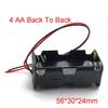 Black Plastic 4X 6X 8X 10X  AA Battery Storage Case AA Back To Back Holder Container Aa Battery Storage Box Case Wire Lead Pin