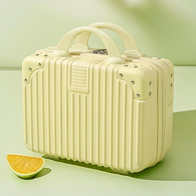 Small Suitcase, Mini Makeup Case 14-Inch Compact Case Souvenir Carry-On Storage Lockable Carry-On Cosmetic Bag