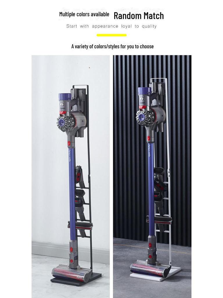 Bezprzewodowy pionowy odkurzacz i stojak do przechowywania przyborów