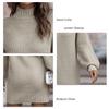 Bodycon Sweater Dress Long Lantern Sleeve Stand Collar Pure Color Ribbed Mini Sweater Dress for