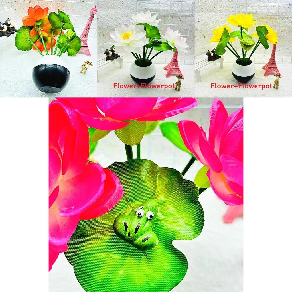 Künstliche Lotusblume Topfpflanze mit Kunststoffhandwerk für Meditationsraum und Teeraum