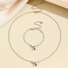Fashion Tiny Heart Dainty Necklace Gold Silver Color 26 Letter Name Choker For Women Pendant Bracelets Jewelry Gift