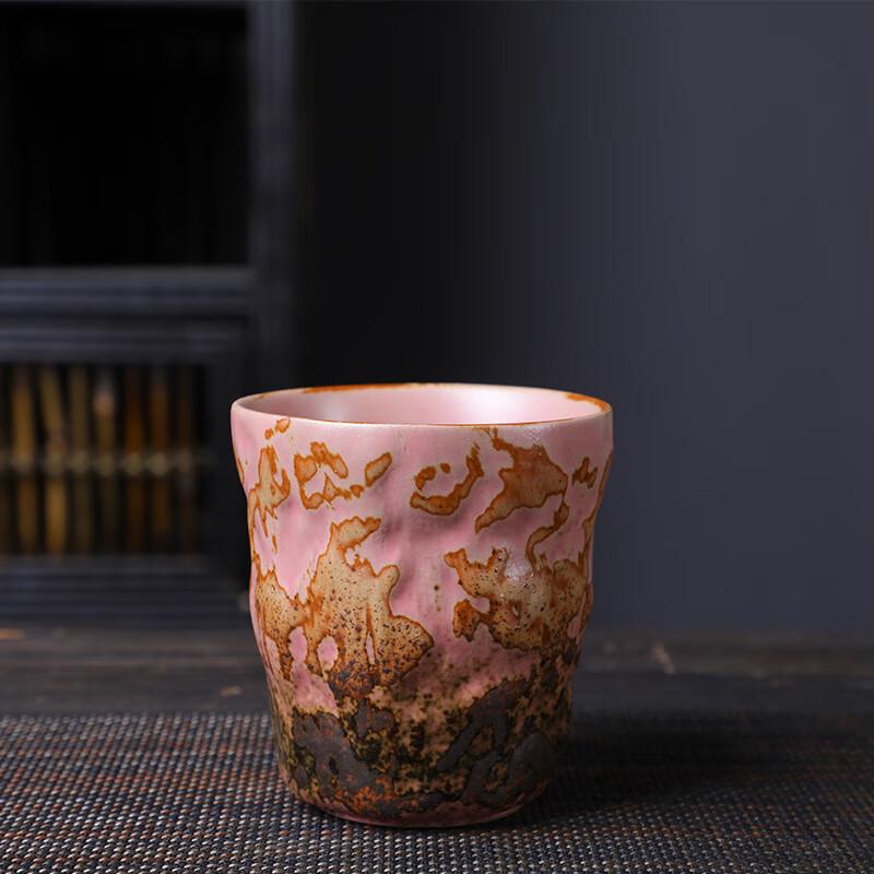 Retro Japanese Style Ceramic Stone Pattern Tea Cups