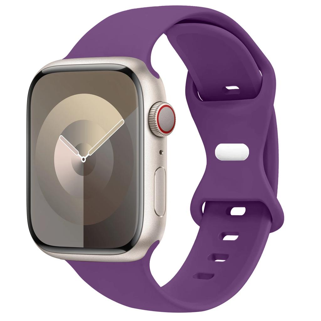 Silicone Strap For Apple Watch Band 44mm 45mm 41mm 40mm 49mm 42mm 38mm 46MM Sport Bracelet iWatch Series Ultra 2 SE 10 9 8 7 6 5