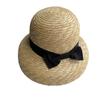 Ribbon Straw Hat Bow Short Brim Sun Hat Beach Sun Hat Retro Bell Top Hat