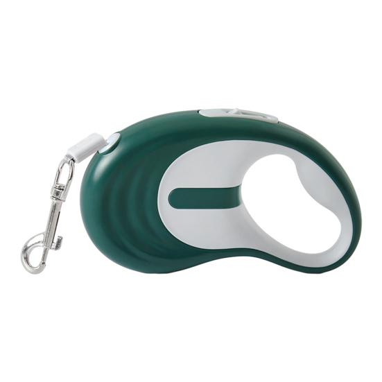 Retractable Dog Leash 16 Ft Heavy Duty Rope Pet Leash Tangle-free Leash with Handle One-Button Control for Secure Walks Small Medium Dogs 5m зелёный