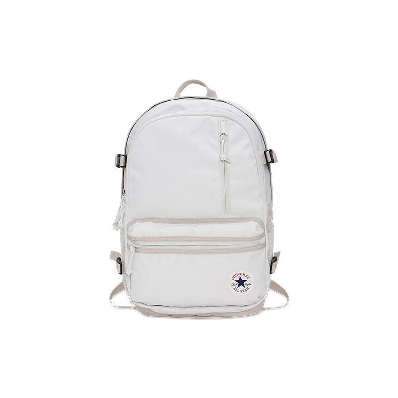Converse Straight Edge Casual Sports Travel Fitness Zipper Closure Polyester Backpack Unisex Backpack Off-White 10021138-A07 Ecru