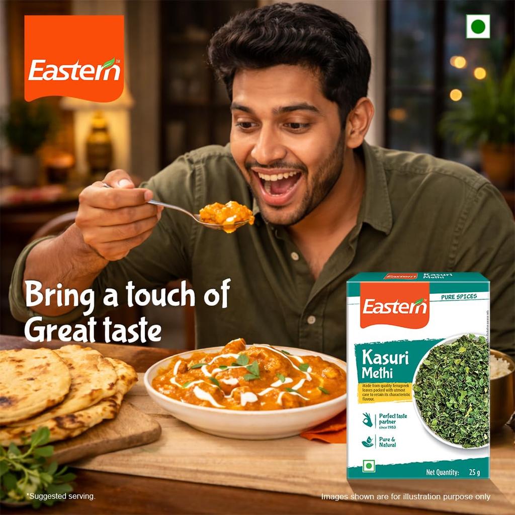 Eastern Kasturi Methi Premium Dried Fenugreek Leaves For Authentic Indian Cooking And Flavorful Culinary Creations 25g