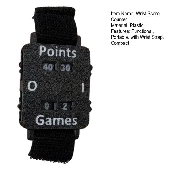 Handgelenk-Punktezähler Manuelle Zifferblattanzeige Anzeigetafel mit Armband Tragbarer Punktezähler Zählt Punkte für Pickleball Tennis Schläger Und Padel