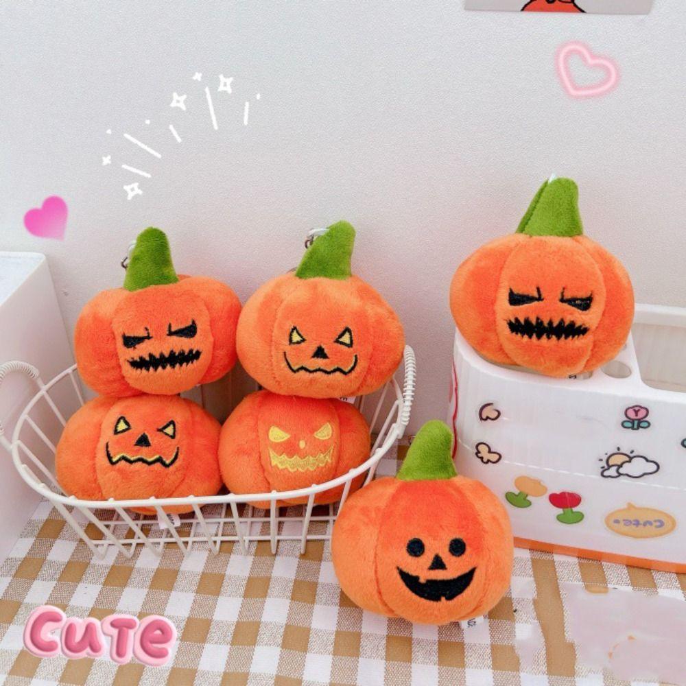 Hanging Pumpkin Plush Keychain Cartoon Plush Doll Keychain Cute Backpack Charm Women