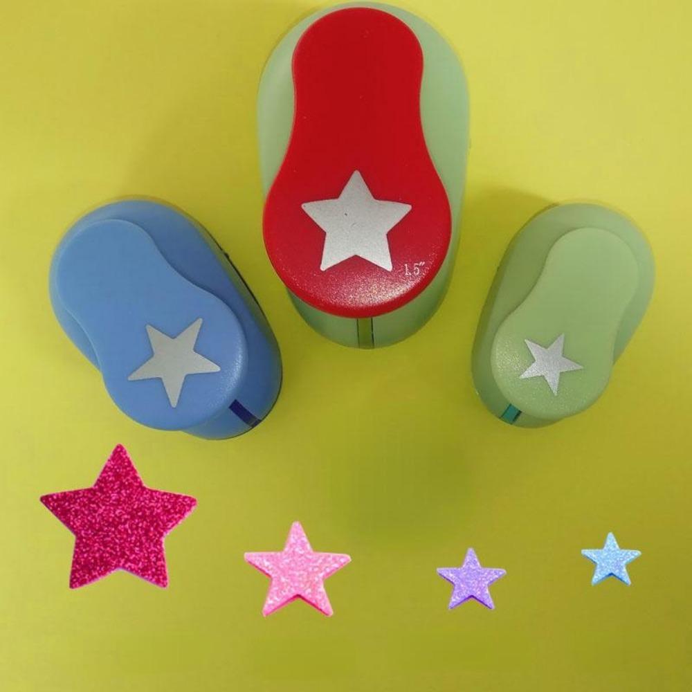 1PC zufällige Shell Farbe Stern Form Handwerk Locher Papierschneider Scrapbooking Schule Puncher Prägewerkzeug