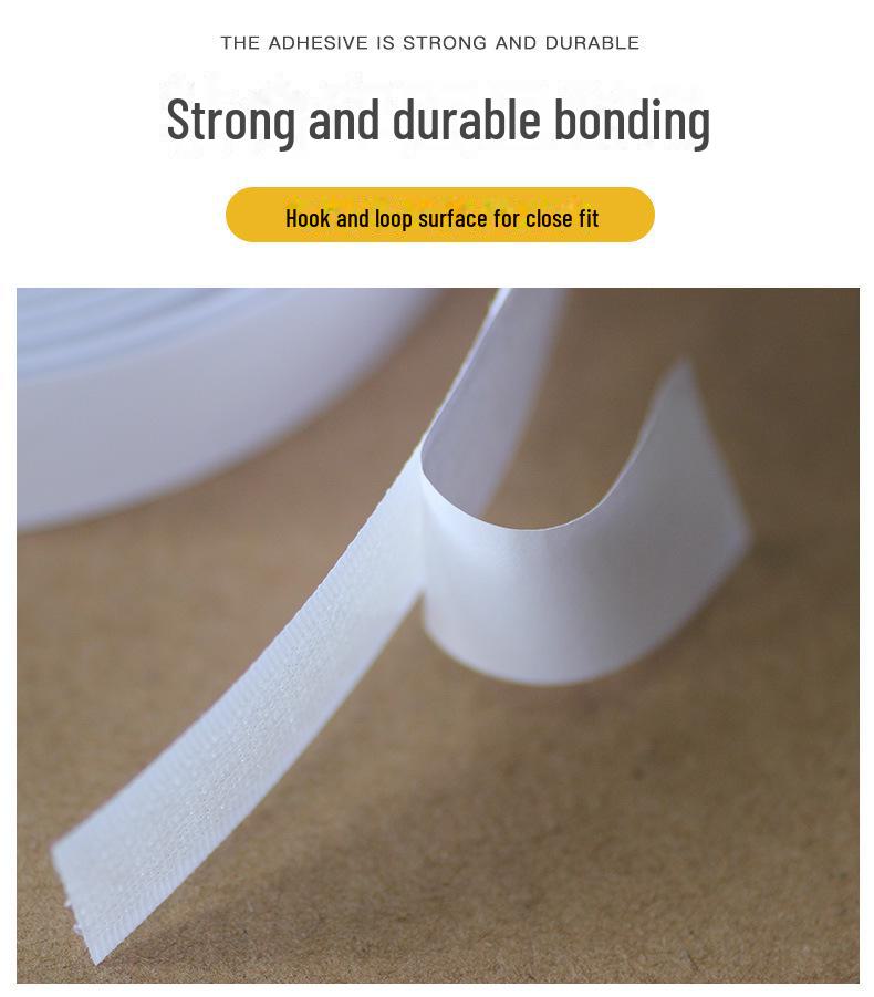 Yang Black & White Velcro, 7 Widths Available, Strong Adhesive, Tear & Temperature Resistant, No Marks.