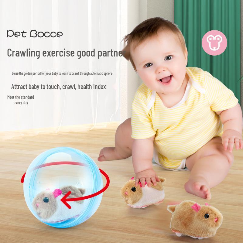 Electric Plush Hamster Spinner: Interactive Cat Teaser & Rolling Ball Toy for Fun Parent-Child Play