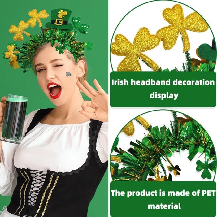 Clovers Decoration Headdress Makeup Shower Hair Rings Elastic Women Headbands for Adults and Teens
