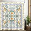Boho Vintage Flower Shower Curtain Sets For Bathroom Retro Floral Shower Curtain Rustic Country Polyester Bathtub Curtain