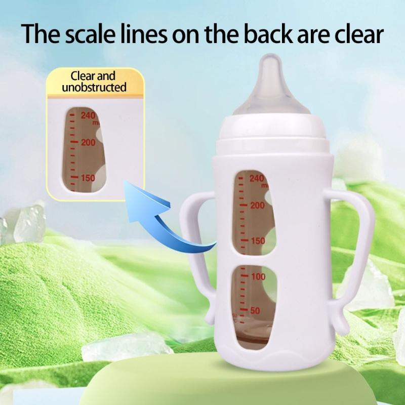 Food Grade Silicone Shockproof Protector for Beiqin Glass Feeding Bottles Anti Scratch Drop Protections 5Pcs Set