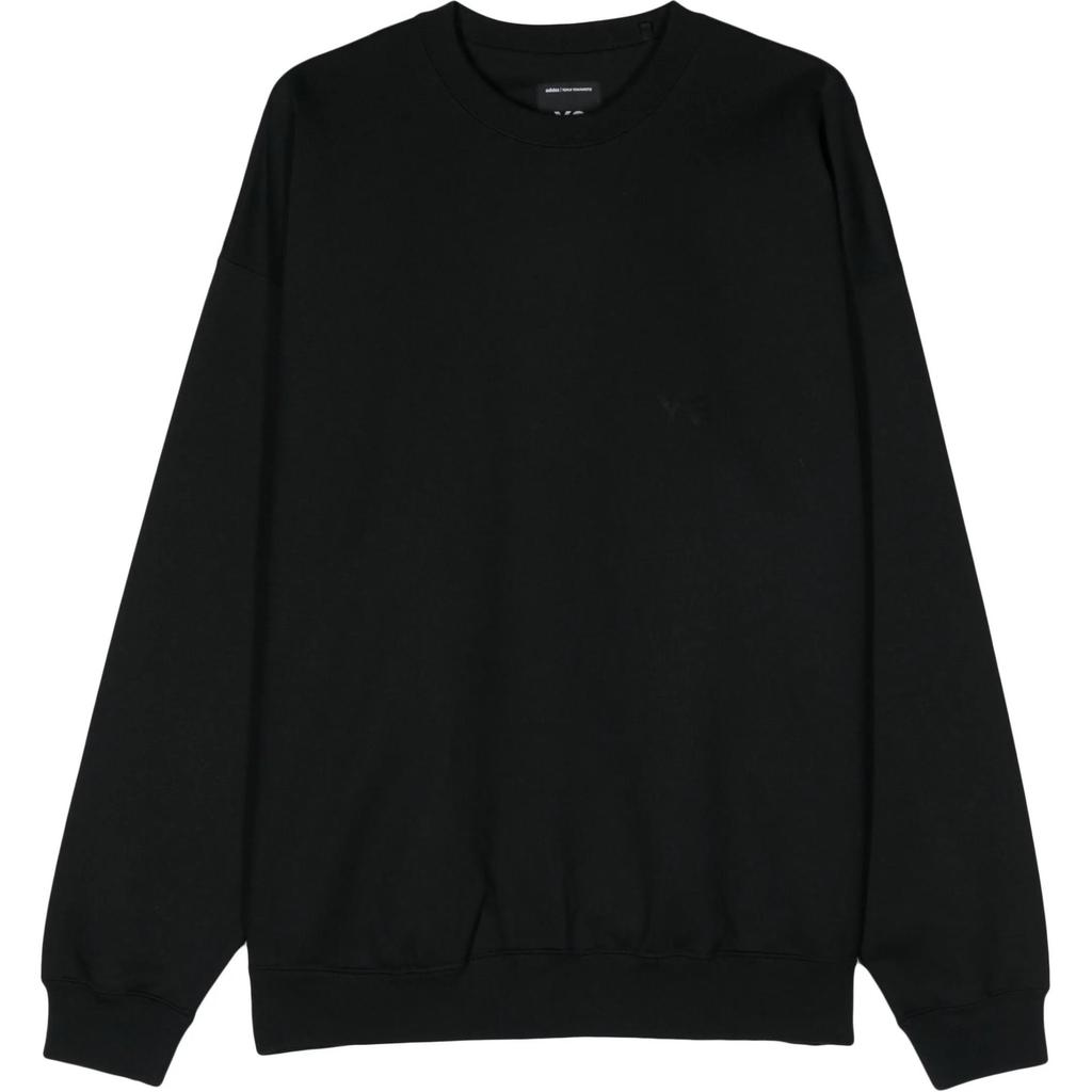 Y-3 Solid Color Crew Neck Pullover Long Sleeve Sweatshirt Women sweatshirt Black IW0075