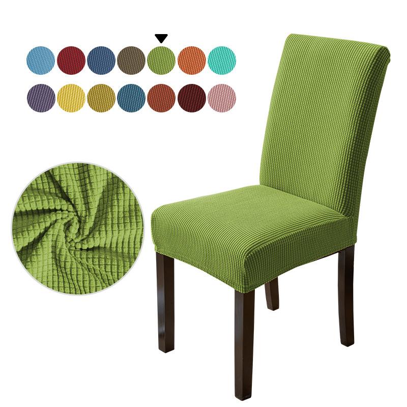 Waterproof Jacquard Adjustable Chair Cover Solid Dining Table Backrest Stool Cover Spandex for Home Dining Room Banquet Hotel