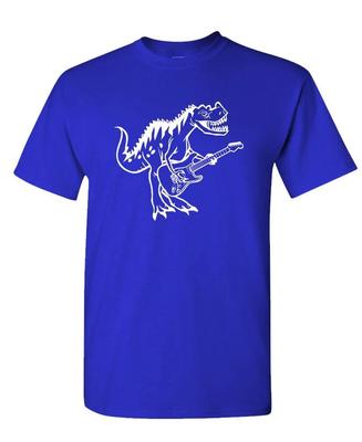 DINOSAUR GUITARIST - Unisex Cotton T-Shirt Tee Shirt