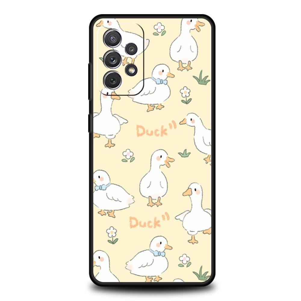 Cartoon Duck Goose Game Case for Samsung A51 A71 A21S A12 A11 A15 A25 A31 A41 A52 A32 A23 A33 A53 A73 A03S A05S A13 5G A72 Cover