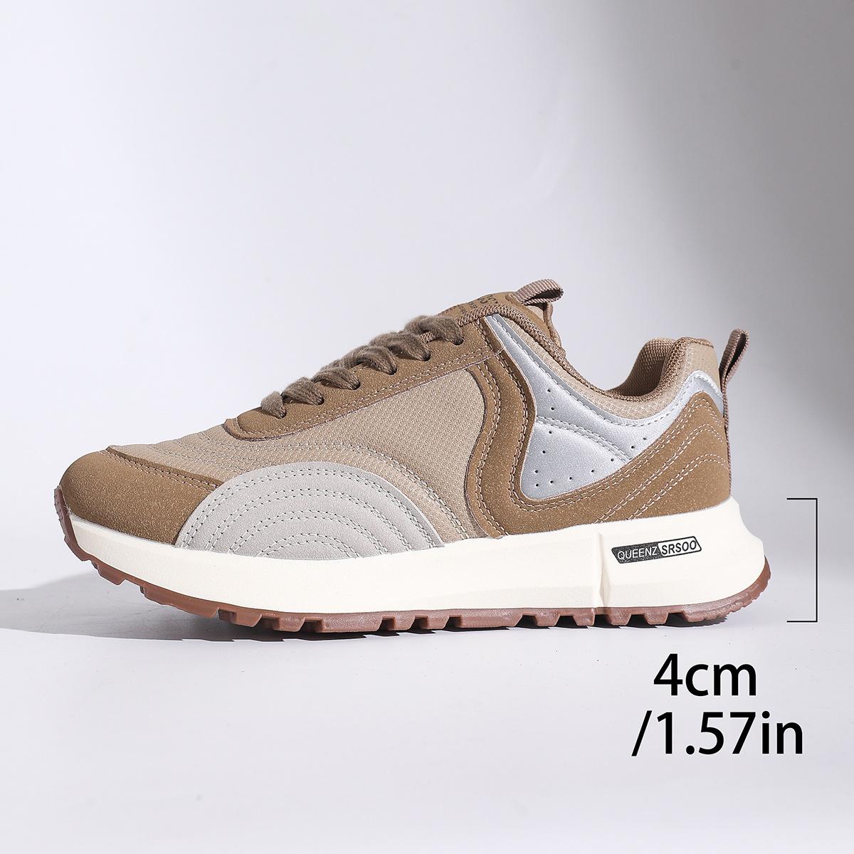 

Sneakers women s running shock absorption and lightweight 2025 autumn new Forrest Gump junior high school students physical examination soft bottom 41 темно-коричневого