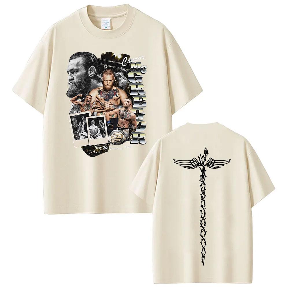 Conor Mcgregor The Notorious Maglietta Grafica Vintage Unisex Moda Donna Gotica Magliette Oversize Top Estivi 100% Cotone Maglietta