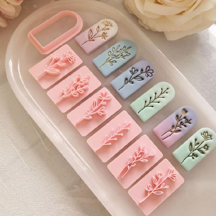 Soft Clay Leaf Mold Set with Nonstick Plastic Texture Handmade Earrings Molds for Effortless Jewelry Making and Crafts