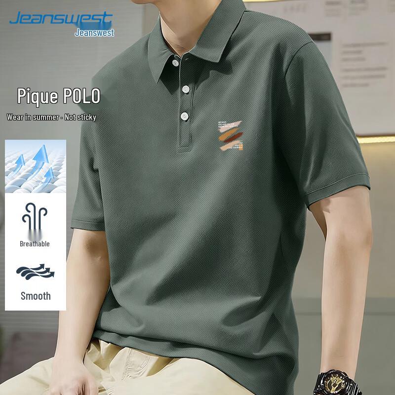 

Jeanswest Men s Premium Casual Short Sleeve Polo Shirt 3XL