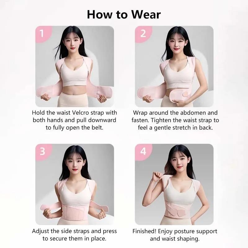 Adjustable Posture  Back Support Belt Spine Alignment Waist Trainer Men Women Abdominal Waist Correction