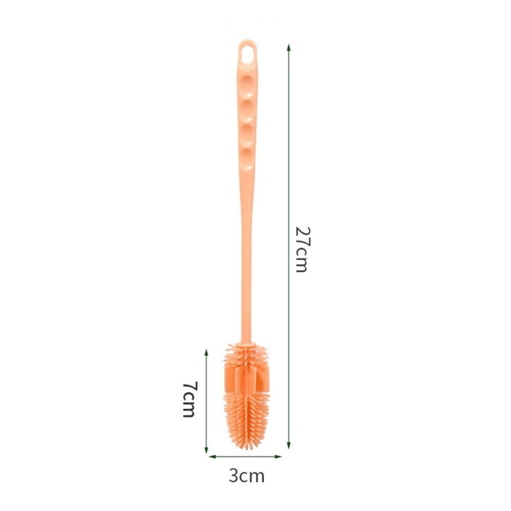 Kitchen Cleaning Tool Silicone Cup Brush Long Handle Multipurpose Cup Scrubber Portable Glass Cleaner Glass Cup