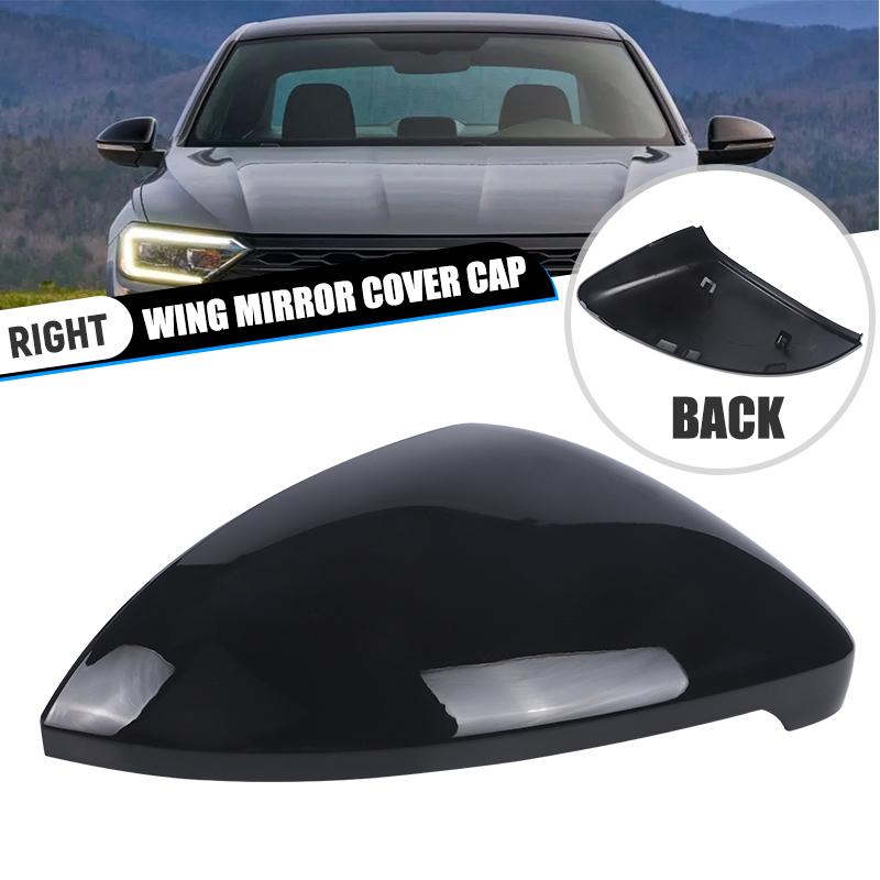 Glossy Black/Super White Door Wing Rearview Mirror Housing Shell W/Turn Signal For VW Jetta 2024 2025