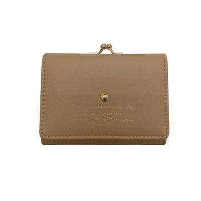 Aldi Tri-fold Wallet with Clasp and Heart Pattern CAP85