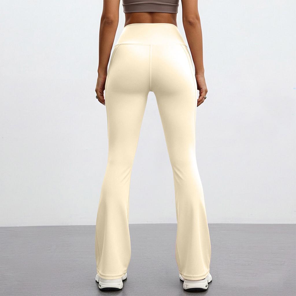 Modne Damskie Seksowne Spodnie do Jogi Wysoki Stan Krzyżowe Szerokie Nogawki Kolorowe Spodnie Treningowe do Jogi