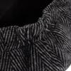 Men's Vintage Herringbone Wool Blend Newsboy Cap for Autumn/Winter
