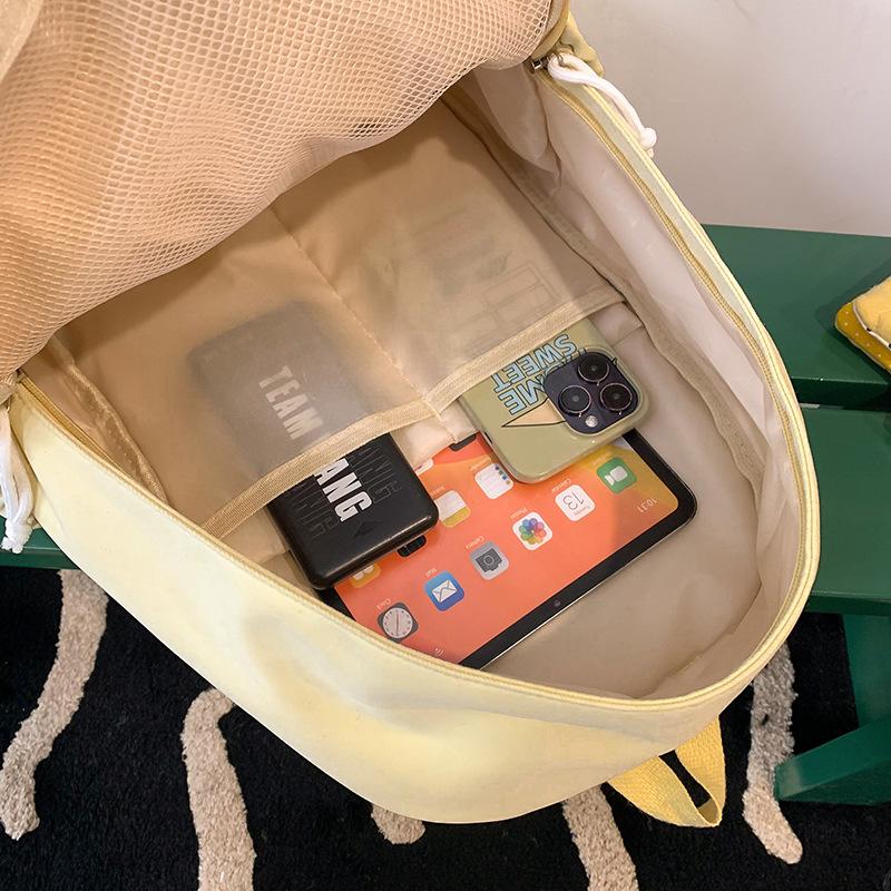 Girls' College Style Backpack for Junior High School Students New Style Versatile High School Students Simple and Niche Backpack