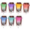 Women Tie Dyed Printed Crew Neck Short Sleeve Shirt