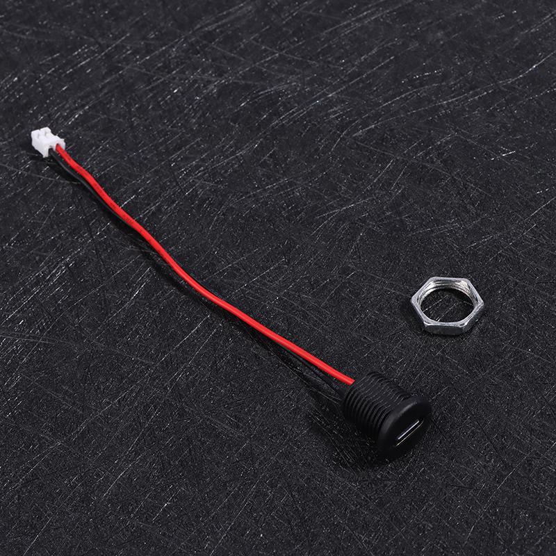 1PC TYPE-C USB Connector 2/4 Pins With 15cm Wire Waterproof Female Seat With PH2.0 Terminal Nut Lock Plate Waterproof USB Socket
