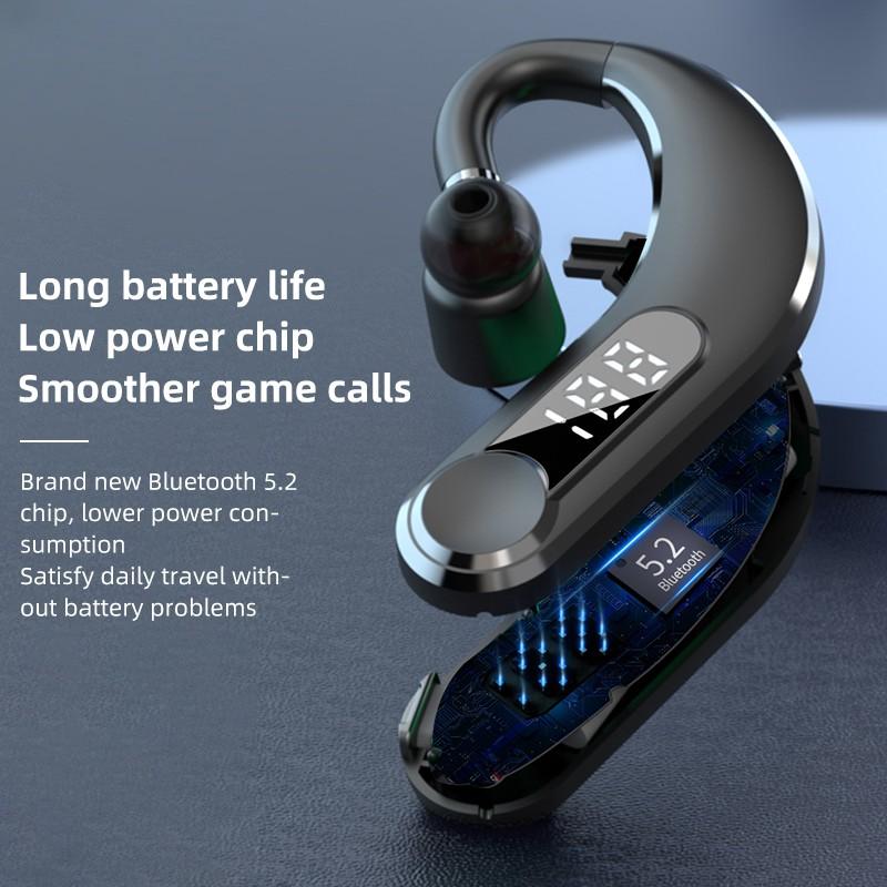 Buy Digital LED Display Single Ear Earhook Car Business Ear Hanging Ultra  Long Standby Bluetooth Earphone at affordable prices — free shipping, real  reviews with photos — Joom