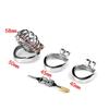 Stainless Steel Penis Lock Cock Cage for Men Chastity Cage Lock Belt