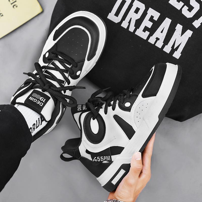 

Мужские классические модные высокие дышащие туфли для скейтбординга, трендовые студенческие повседневные удобные спортивные кроссовки на мягкой подошве
