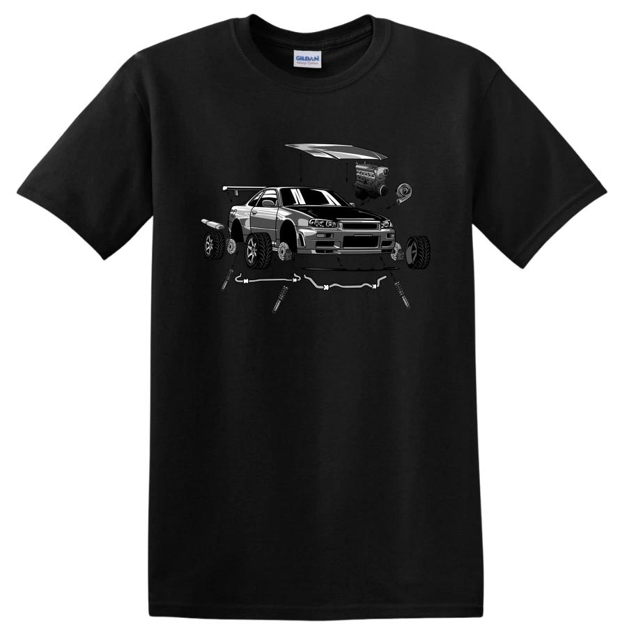 Car Enthusiast T Shirt Auto Parts Illustration Racing Tee Graphic Design XXXXL