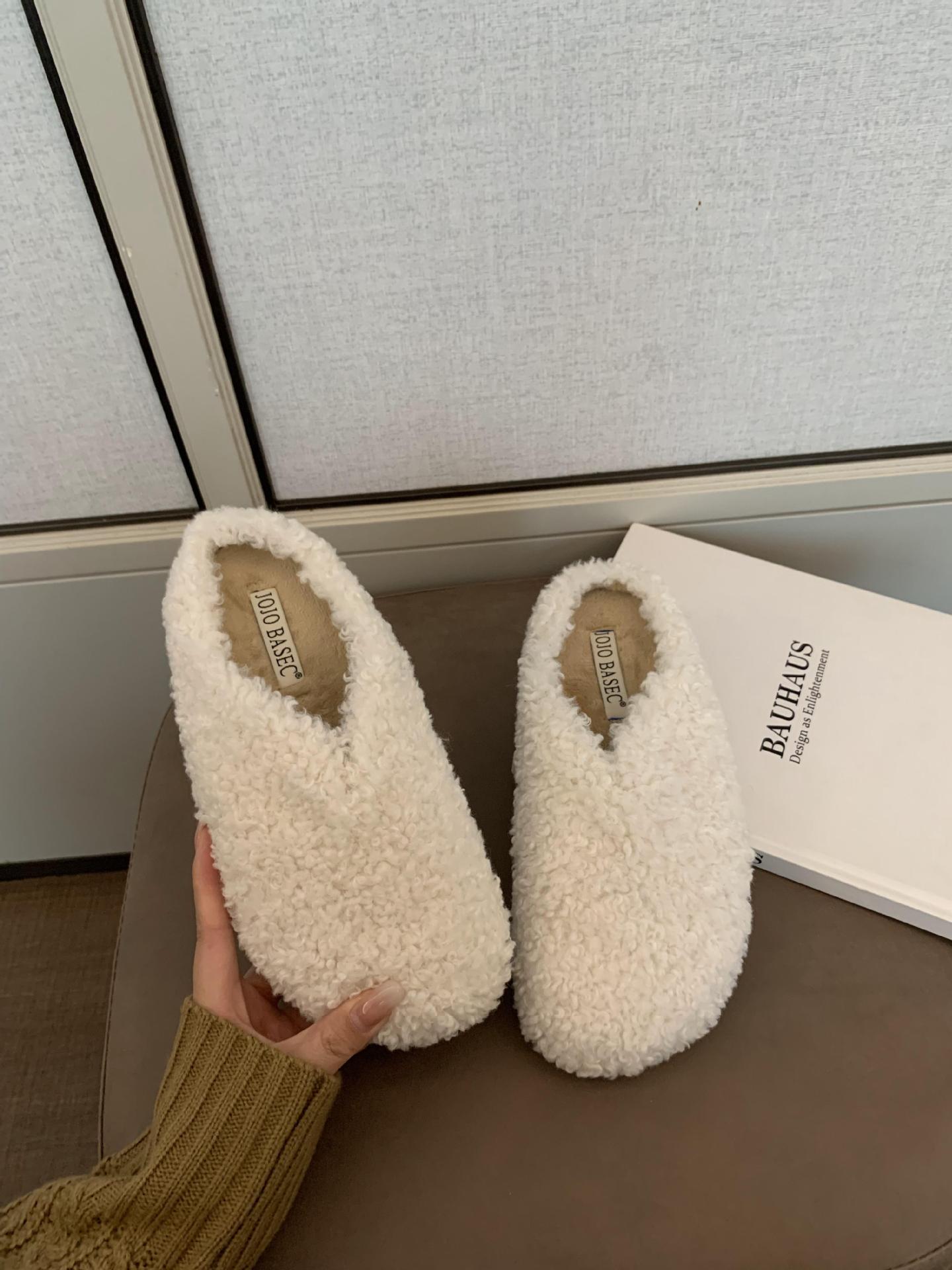 Женские зимние домашние меховые тапочки с рисунком кота — фото 9