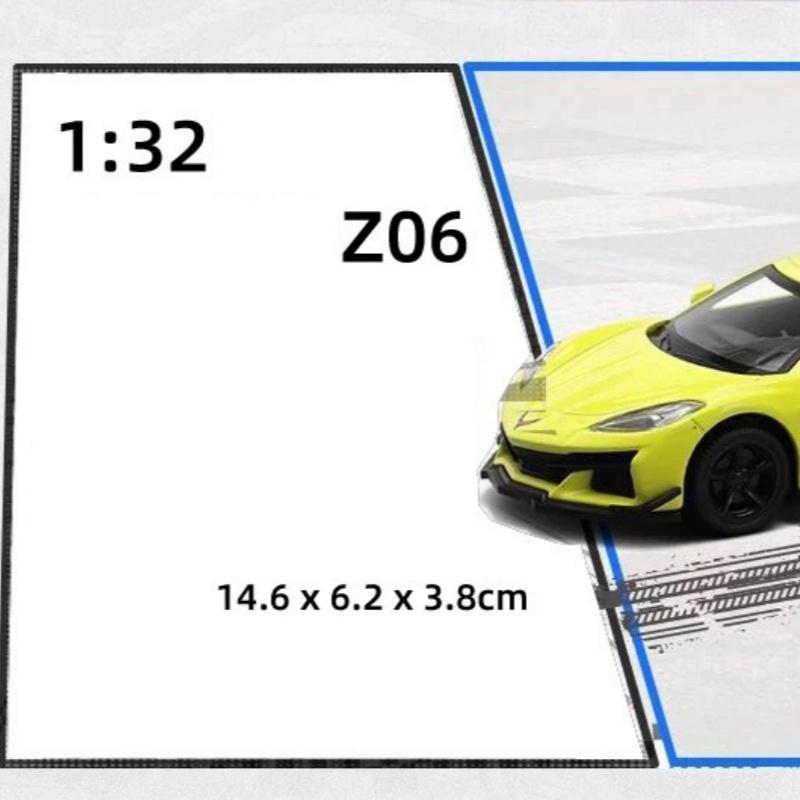 1/32 Chevrolet Corvette Z06 Supercar Alloy Model Car Toy Diecasts Casting Sound and Light Car Toys for Children Vehicle