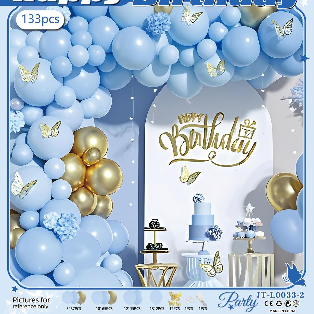 Retro Birthday Balloon Party Decoration Scene Arrangement Supplies Opening Set Balloon Chain