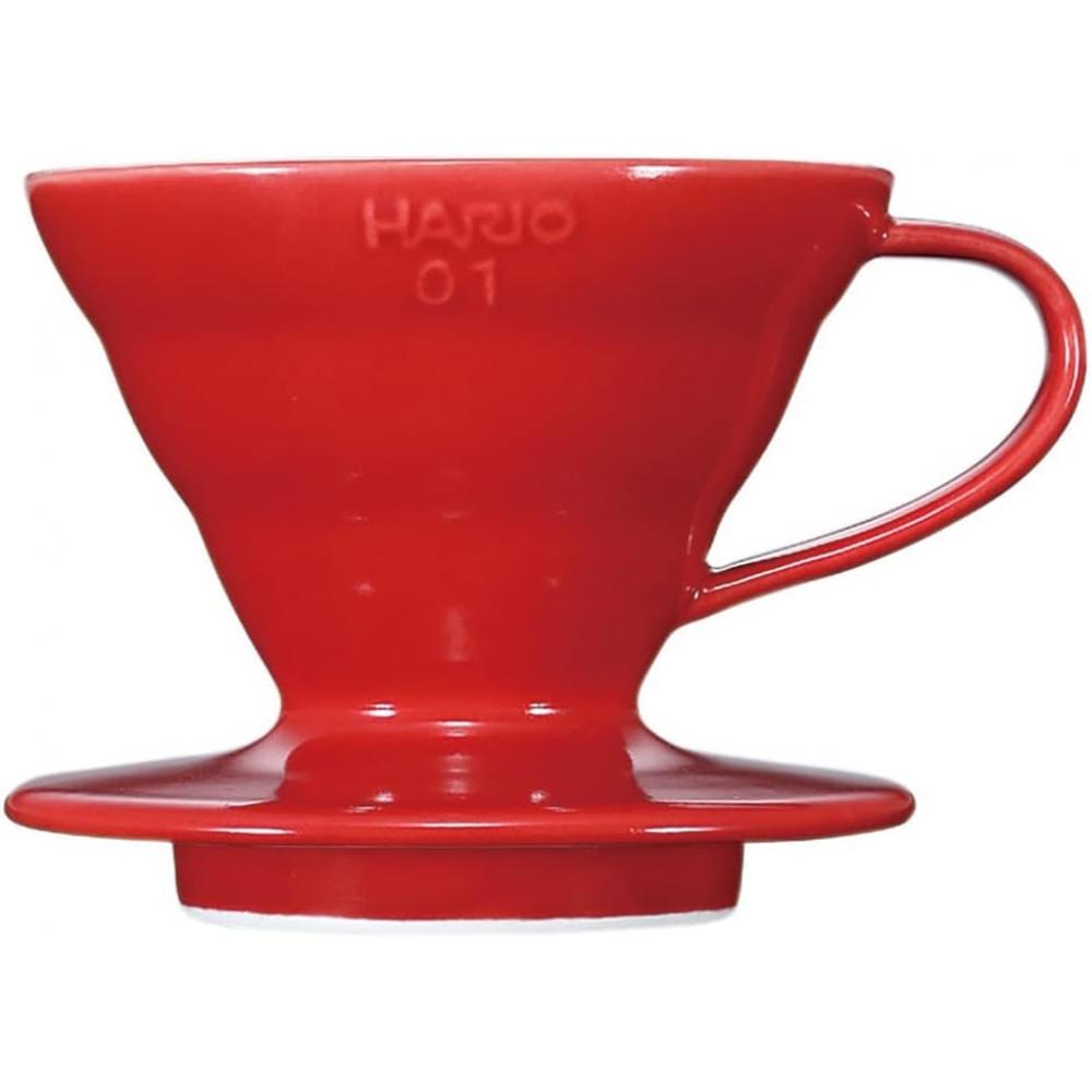 Hario V60 Прозрачный Дриппер 1 2 Чашки Красная Керамика