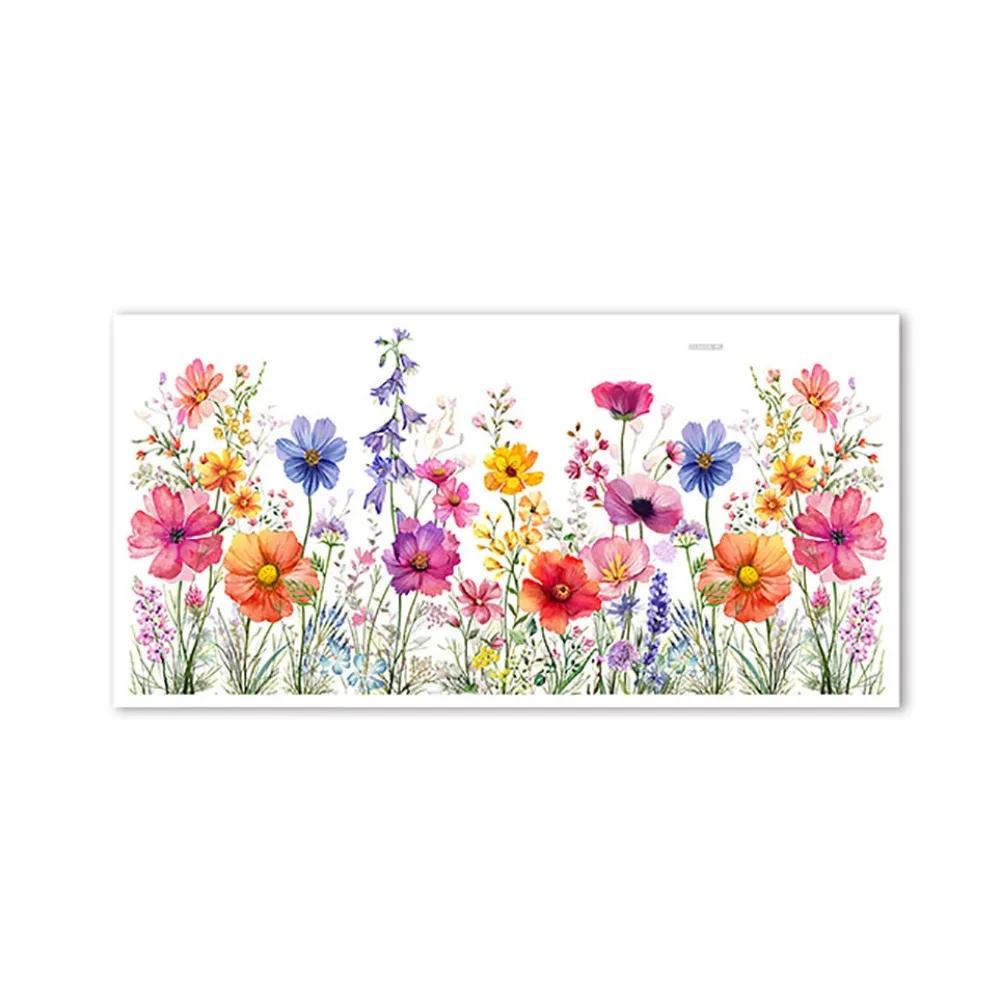 Beautiful Flowers Butterfly Wall Stickers Double Sided Self-adhesive Background Decor Decals Creative Waterproof