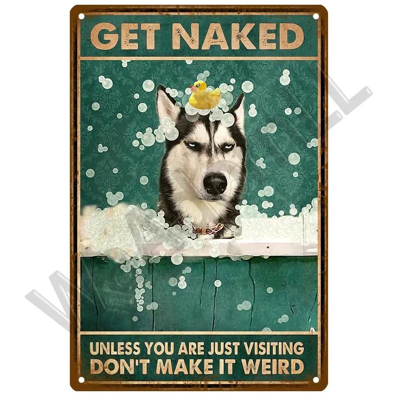 WC Toilet Tin Sign Poster Vintage Wall Posters Metal Sign Decorative Wall Plate Kitchen Plaque Metal Vintage Decor Accessories