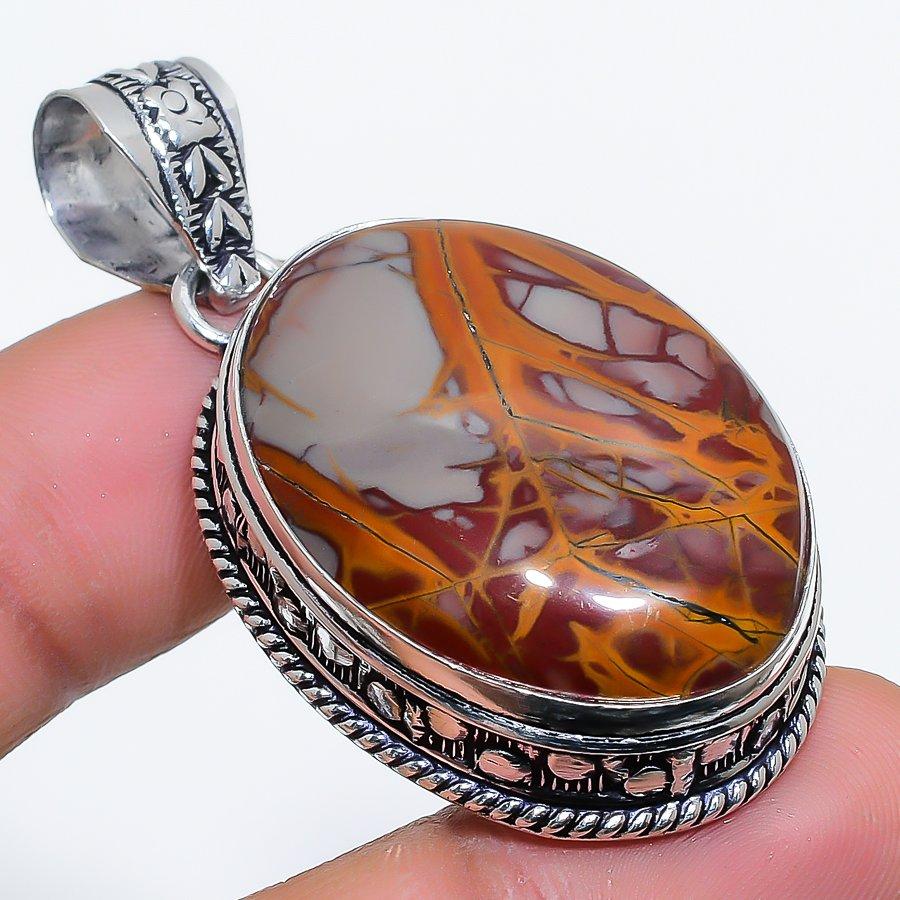 

Натуральный драгоценный камень Норина Яшма 925 пробы, серебряный ювелирный кулон 2,01 дюйма r6n44