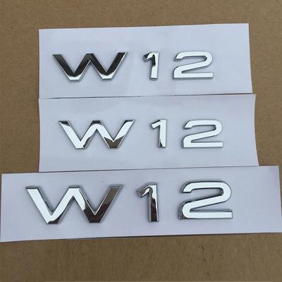 Estilo de Coche Universal 3D ABS Emblema W12 Carrocería Trasera Maletero Aleta Insignia Pegatina Accesorio de Auto para A6 A7 A8 S6 S8 RS6 Rs8